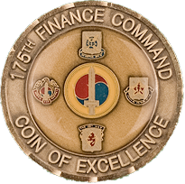 Commander's Coin of the 175th Finance Command, Seoul, Korea